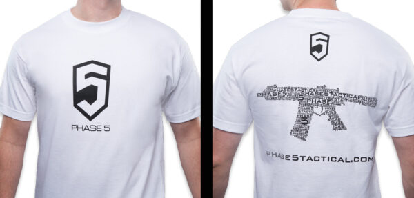 P5 SHIELD T-SHIRT, WHITE